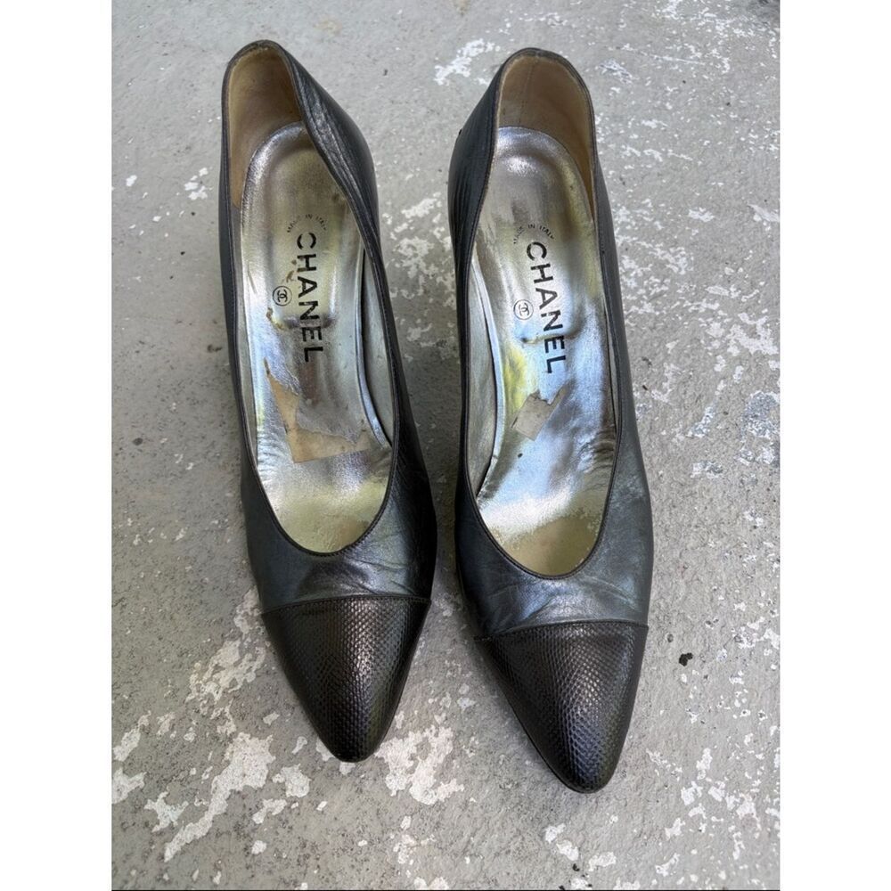 Chanel two tone heels